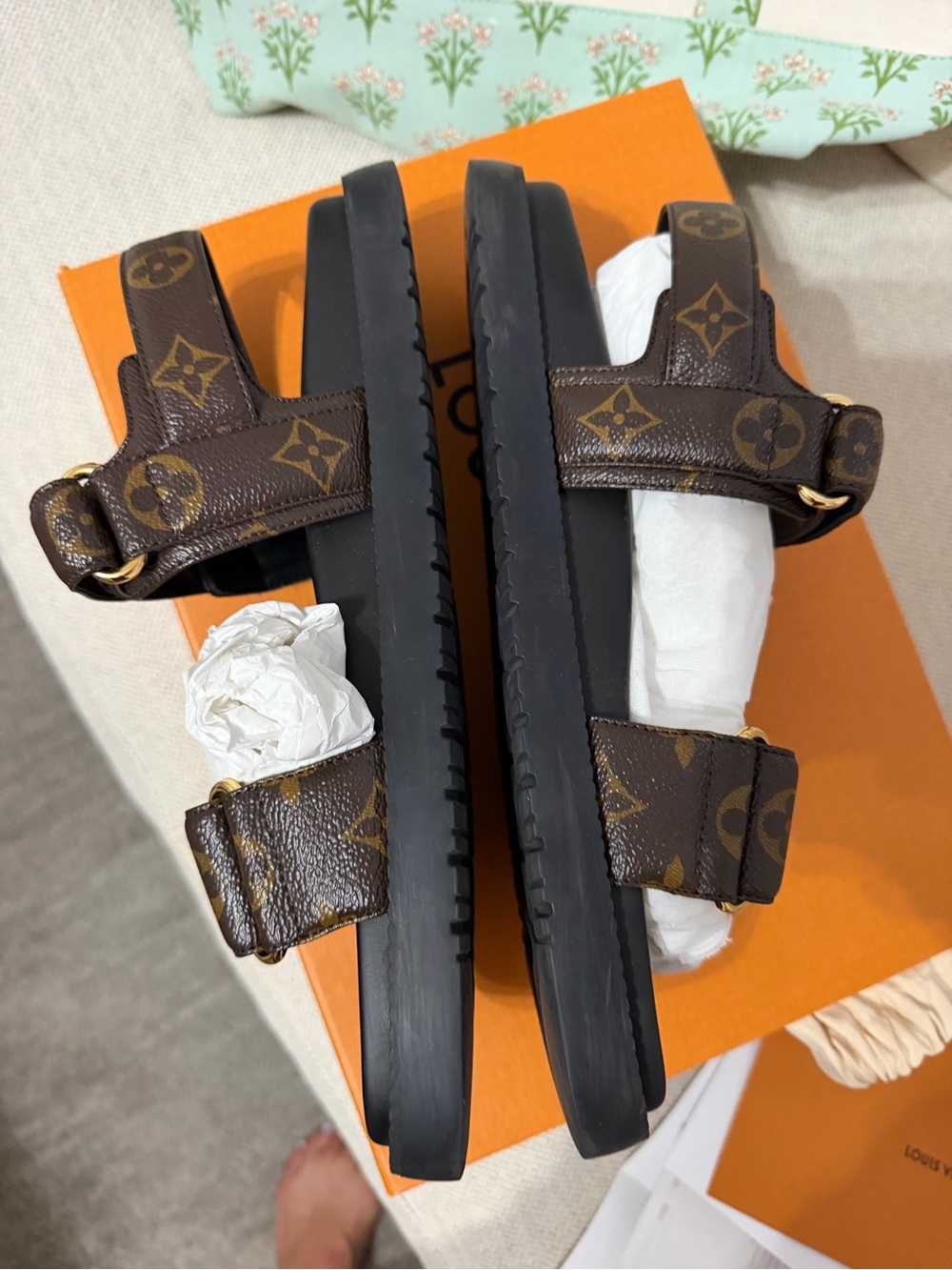 Louis Vuitton Sunset Comfort Flat Sandals - LV Monogram (Size 42 EU) - Picture 5 of 12